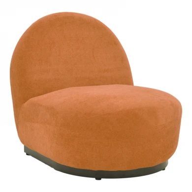 Zenny armchair pakoworld fabric in terracotta color 64x85x68cm