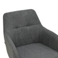 Zerfia chair pakoworld anthracite fabric-black metal leg 43x59.5x85cm