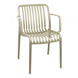 Πολυθρόνα Zoi pakoworld pp cappuccino 54x57.5x79εκ