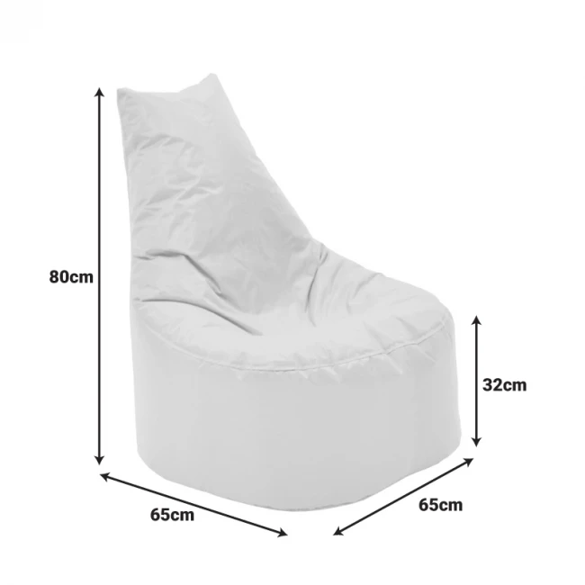 Πουφ πολυθρόνα Norm PRO pakoworld αδιάβροχο μπεζ 65x65x80εκ