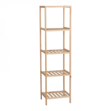 Floor shelf Zendia pakoworld fir wood in natural color 35x30x130cm