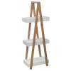 Floor shelf Nancy pakoworld wooden in natural-white color 30x18x82cm