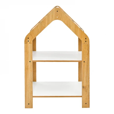 T. Montessori shelf Zoilen pakoworld natural-white-blue mdf 50x30x80cm