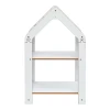 Ραφιέρα Montessori Zoilen pakoworld λευκό-ροζ mdf 50x30x80εκ