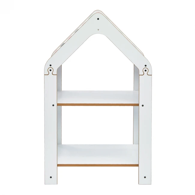 Ραφιέρα Montessori Zoilen pakoworld λευκό-ροζ mdf 50x30x80εκ
