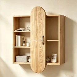 Wall shelf Jonna pakoworld sonoma MDF 60x10x80cm