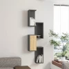 Kongo pakoworld wall shelf in oak-anthracite shade 44x20x159cm
