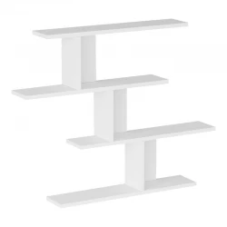 Ραφιέρα τοίχου Zaka pakoworld σε λευκή απόχρωση 98.7x14.5x78εκ