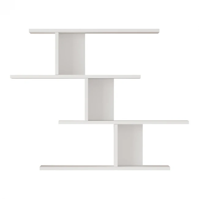 Ραφιέρα τοίχου Zaka pakoworld σε λευκή απόχρωση 98.7x14.5x78εκ