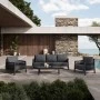 Feralda pakoworld outdoor lounge beige aluminum-rope with light gray fabric