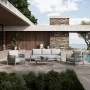 Feralda pakoworld outdoor lounge beige aluminum-rope with light gray fabric