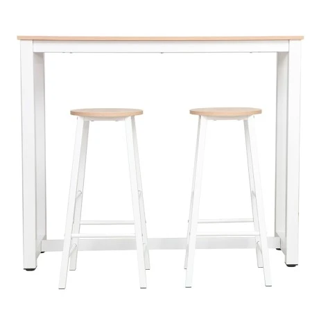 Set table bar Marle pakoworld natural-white leg 120x40x100cm