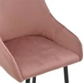 Bar Stool Lithe metal golden black legs-velvet rotten apple 47x44x98cm