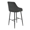 Bar Stool Patrin dark grey color pu-metal leg in black color