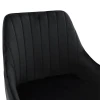 Bar Stool Patrin metal black legs - velvet black color