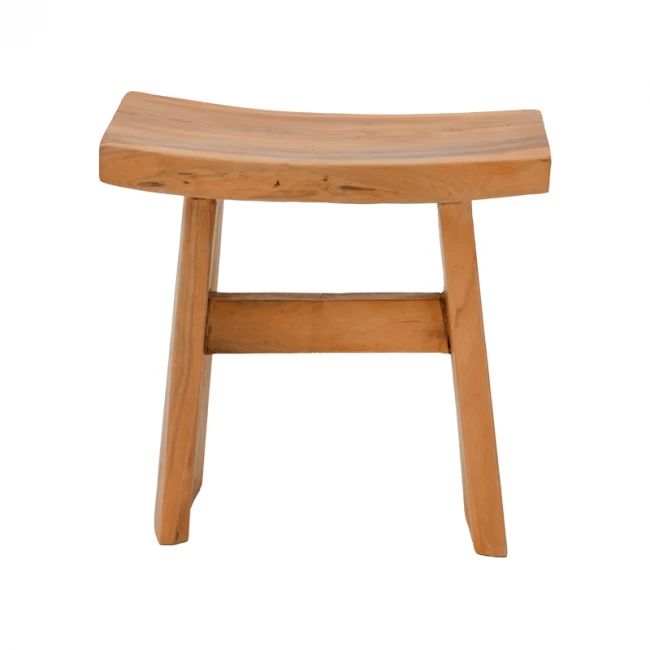 Σκαμπό Borbe pakoworld teak ξύλο σε φυσική απόχρωση 45x28x45εκ