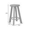 Charloce stool pakoworld natural color teak wood D35x62cm