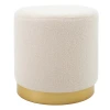 Stool Dash pakoworld boucle cream-golden D35x35cm