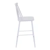 Bar stool Aurora I pakoworld pp in white shade - white metal leg 42x47x99cm