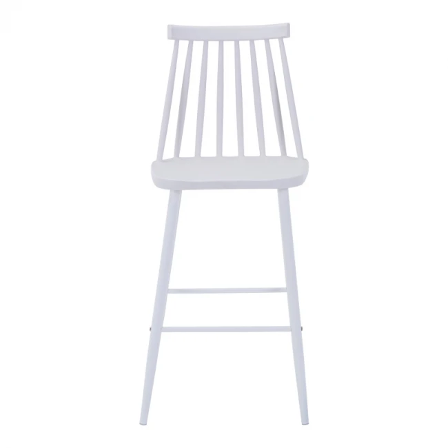 Bar stool Aurora I pakoworld pp in white shade - white metal leg 42x47x99cm