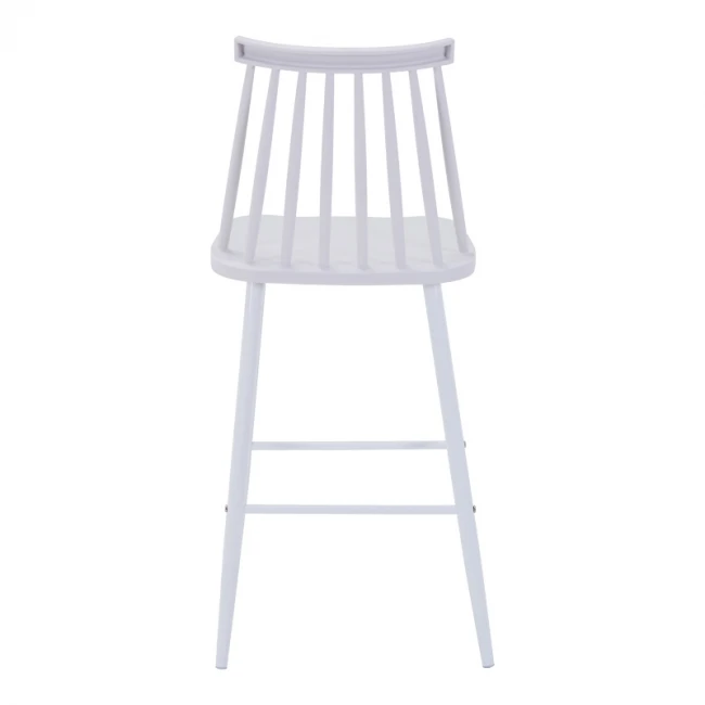 Bar stool Aurora I pakoworld pp in white shade - white metal leg 42x47x99cm