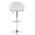 Bar stool Balina pakoworld height adjustable  white pu-chrome metal 52x53x109cm