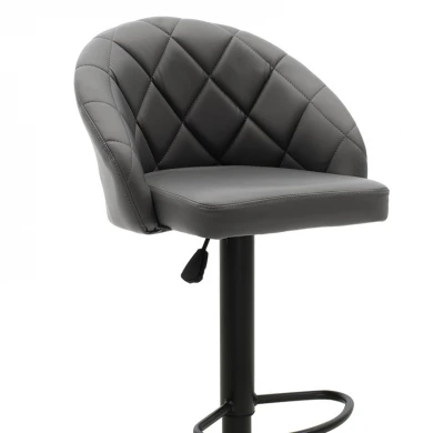 Bar stool Balina pakoworld height adjustable black pu-black mtal 52x53x109cm