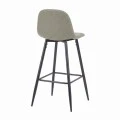 Bar stool Bella pakoworld olive geen fabric with black metal leg 41.5x49x108cm