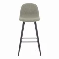 Bar stool Bella pakoworld olive geen fabric with black metal leg 41.5x49x108cm