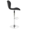 Bar stool Coozy pakoworld folding chrome metal with PVC in black
