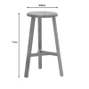 Bar stool Fabrio pakoworld elm wood in natural shade Φ38x71cm
