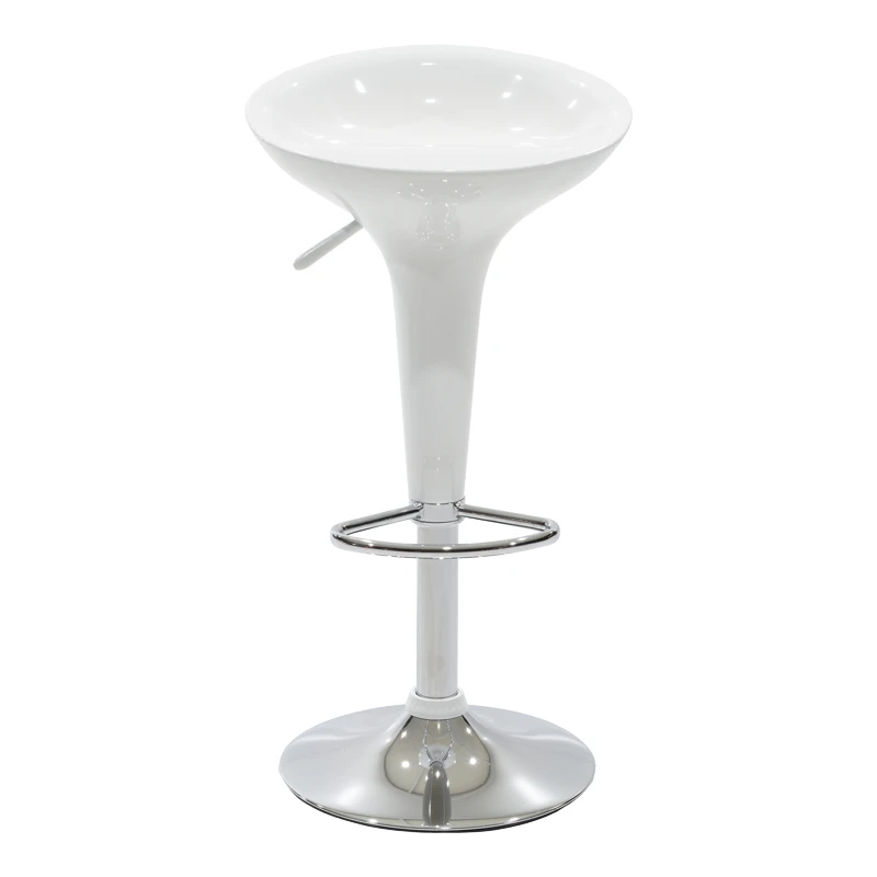 Bar stool Felice pakoworld height adjustable white-chrome base 40x43x84cm