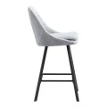 Bar stool Initiate pakoworld fabric grey-black metal leg 48x56x98cm