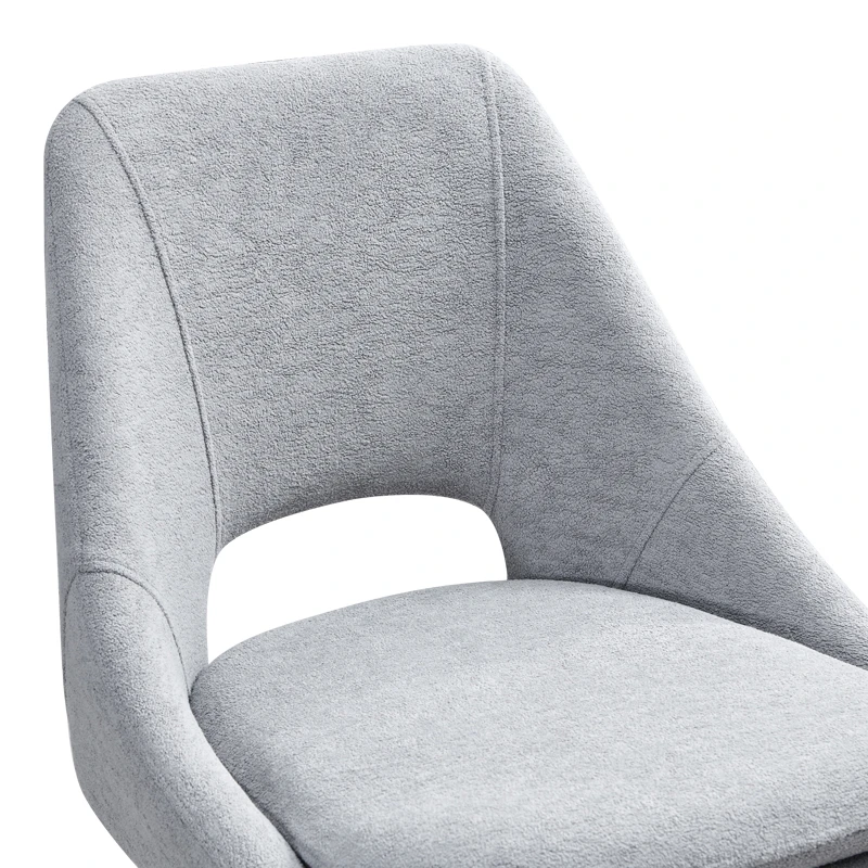 Bar stool Initiate pakoworld fabric grey-black metal leg 48x56x98cm