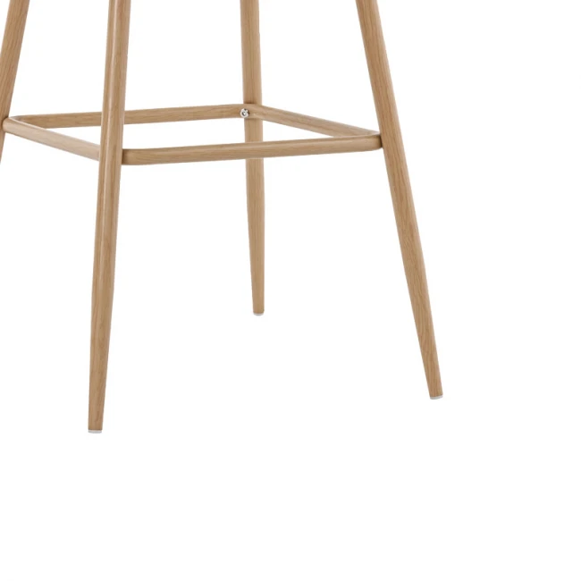 Bar stool Kace pakoworld pe rattan natural-fabric natural-metal natural 43x55x102cm