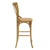 Bar stool Reid pakoworld wood sonoma- brown rattan