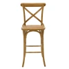 Bar stool Reid pakoworld wood sonoma- brown rattan