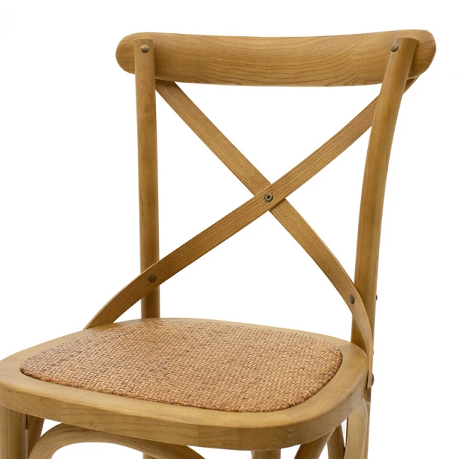 Bar stool Reid pakoworld wood sonoma- brown rattan