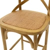 Bar stool Reid pakoworld wood sonoma- brown rattan