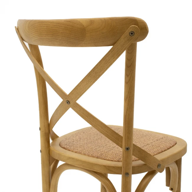 Bar stool Reid pakoworld wood sonoma- brown rattan