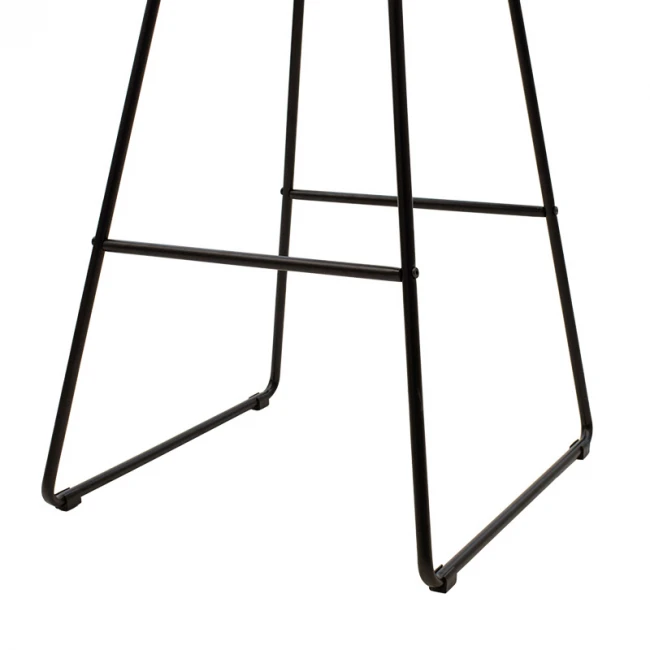 Seth pakoworld bar stool black metal wire with black pvc cushion