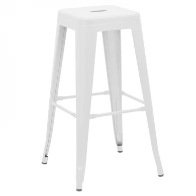 Bar stool Utopia pakoworld metal white 42x42x76cm