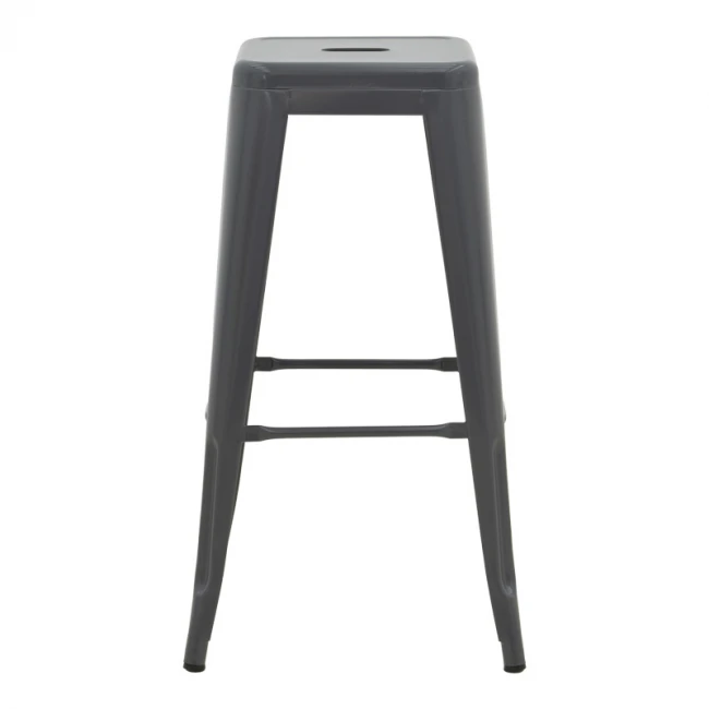 Σκαμπό μπαρ Utopia pakoworld μέταλλο σε ανθρακί απόχρωση 42x42x76εκ