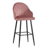 Bar stool Velva pakoworld velvet in rotten apple color 46x45x113cm