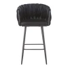 Vivian bar stool pakoworld black velvet-leg black metal 57x50x100cm