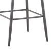 Vivian bar stool pakoworld black velvet-leg black metal 57x50x100cm