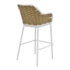 Zuki pakoworld aluminum bar stool stackable with white frame and cushion 55x54x109cm
