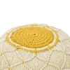 Boha Inart jute stool-pouf in natural and white shade D40x30cm