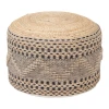 Σκαμπό-πουφ Βangku Inart γιούτα-βαμβάκι σε φυσική απόχρωση Φ45x30εκ