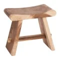 Saddle stool pakoworld suar wood in natural shade 50x30x50cm